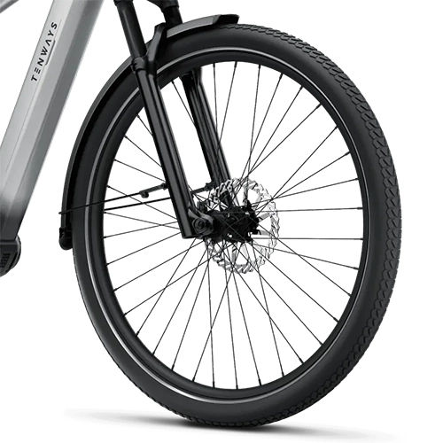rueda antipinchazo - bicicleta electrica urbana Tenways CGO600 Pro - URBAN ZERO