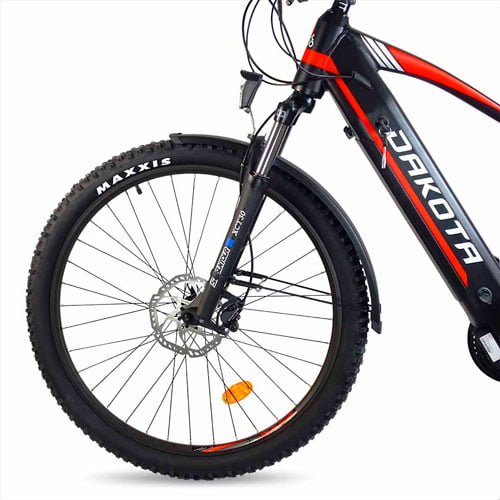 suspensión y freno de disco hidráulico - bicicleta eléctrica MTB Dakota 23 FE - Urbanbiker - URBAN ZERO