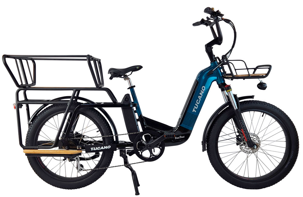 bicicleta eléctrica longtail - family bike - cargo bike - Tuc tuc Xroad Mid Motor Tucanobikes - URBAN ZERO - bicicleta eléctricas en Madrid