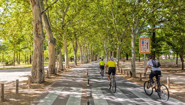 casa de campo en bicicleta eléctrica