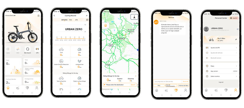 app bicicleta eléctrica ADO APP - ADO Madrid - URBAN ZERO